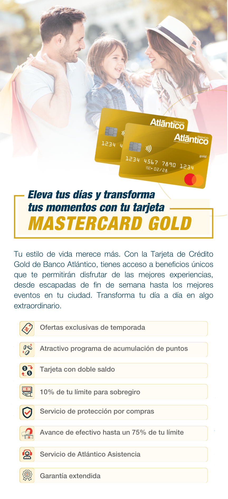 Beneficios Tarjeta MasterCard Gold